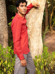 Linen Pocketless Shirt