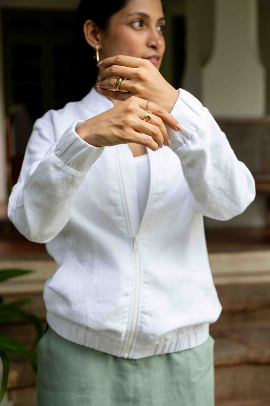 The Linen Bomber Jacket | Creatures of Habit
