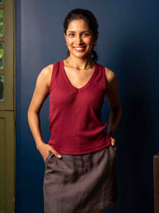 Rib V Neck Tank
