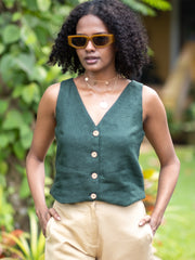 Heavy Linen Waistcoat