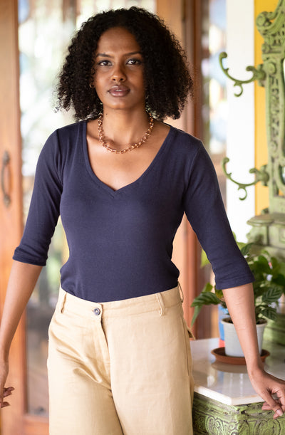 The Rib V Neck