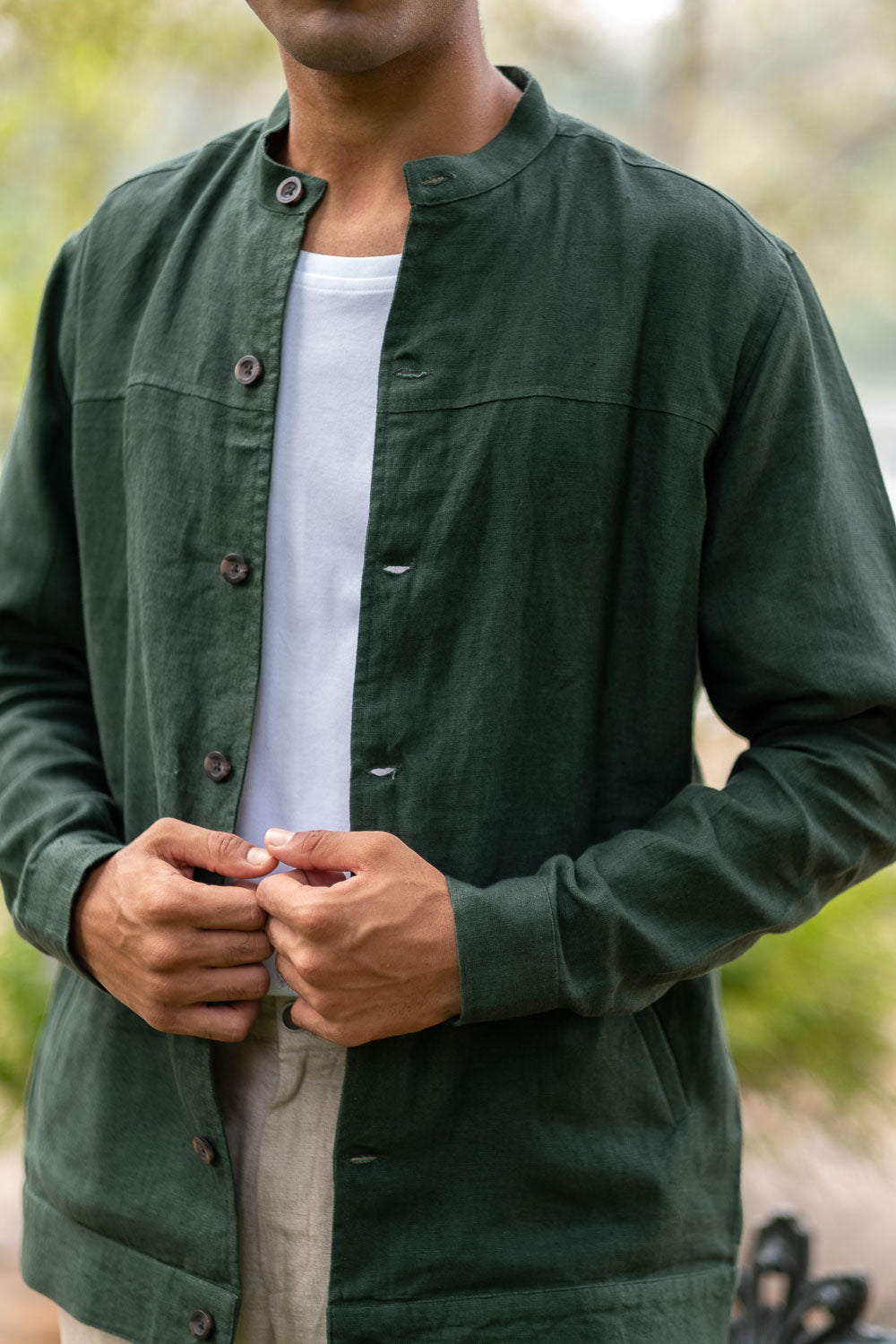 The Linen Buttondown Jacket | Creatures of Habit