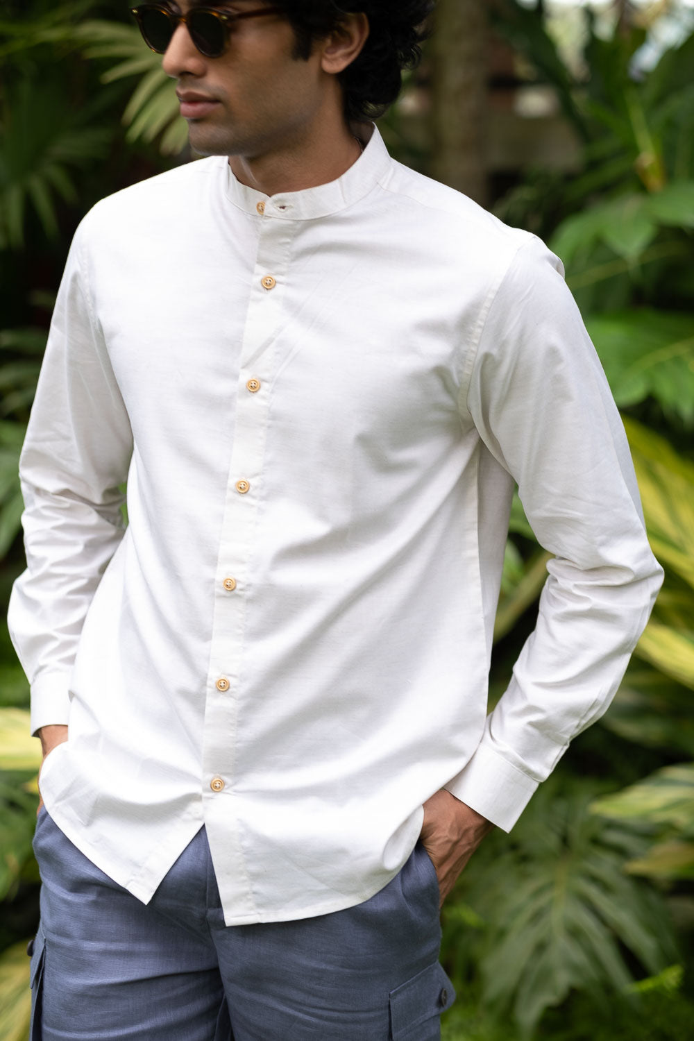 The Egyptian Cotton Bandhgala Shirt | Creatures of Habit