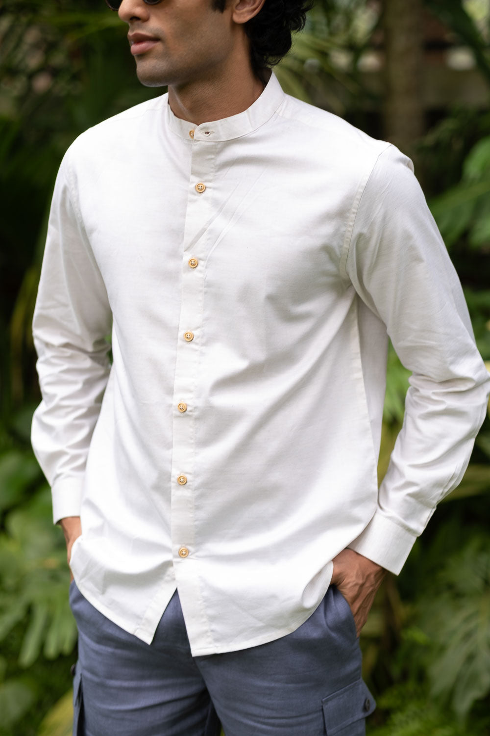 The Egyptian Cotton Bandhgala Shirt | Creatures of Habit