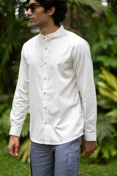 The Egyptian Cotton Bandhgala Shirt | Creatures of Habit