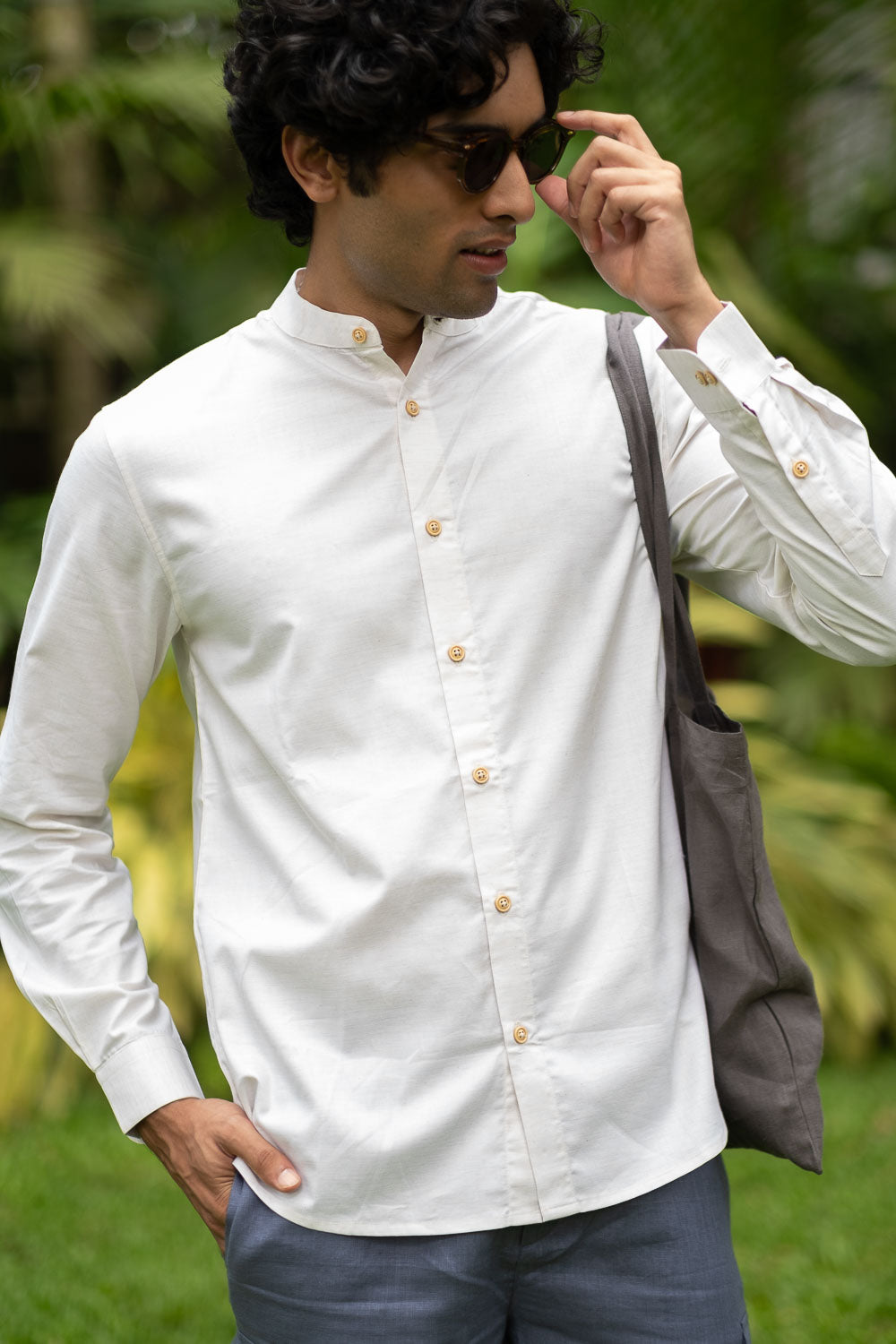 The Egyptian Cotton Bandhgala Shirt | Creatures of Habit