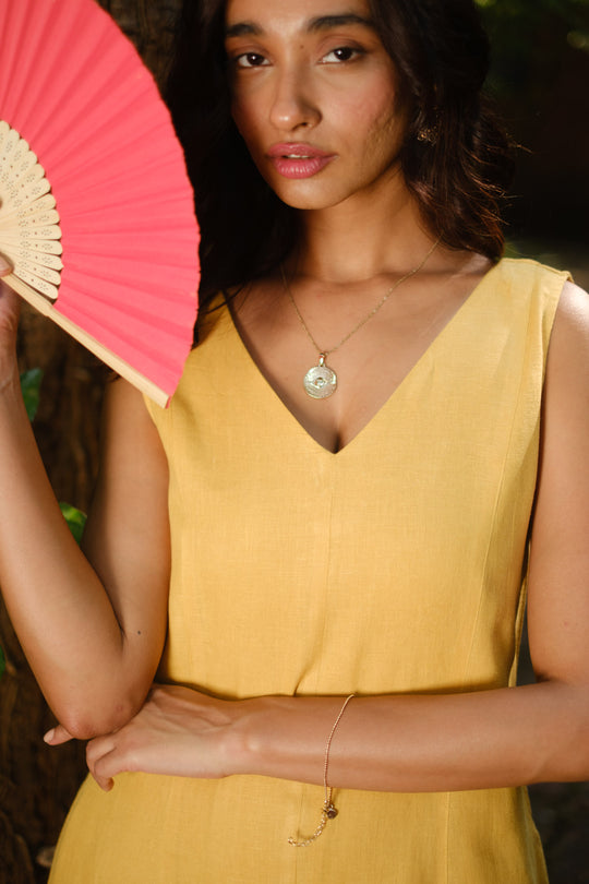 The Linen V Neck Midi Dress | Creatures of Habit