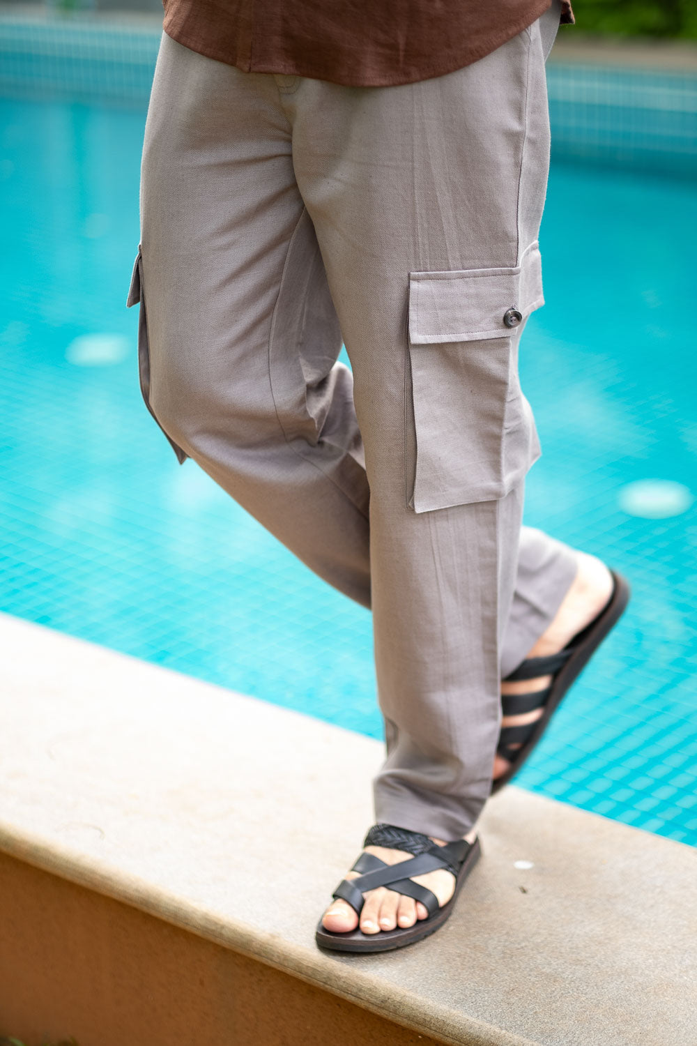 Cargo Pants The Hemp Cargo Pants for Men Silver Sand