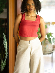 Linen Crop Tank