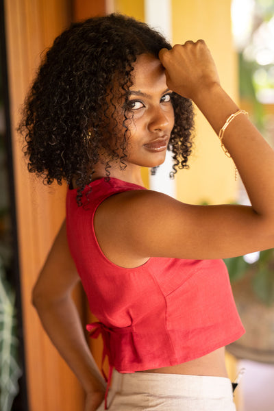 The Linen Crop Tank