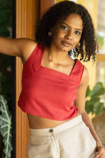 The Linen Crop Tank