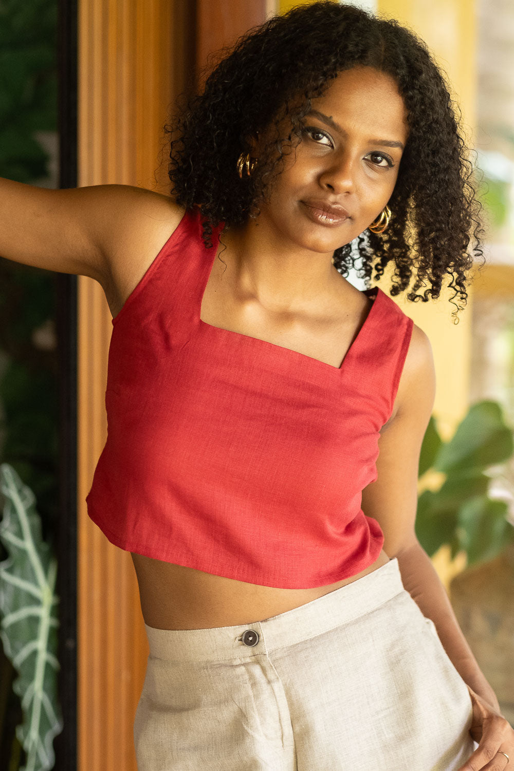The Linen Crop Tank