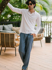 Heavy Linen Pleated Trousers