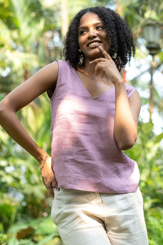 The Linen V Neck Tank | Creatures of Habit