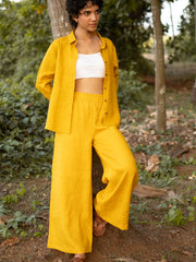 Linen Co-ord Set with Day Shirt and Oversized Pants