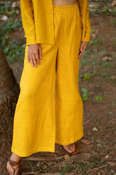 Linen Co-ord Set with Day Shirt and Oversized Pants | Creatures of Habit