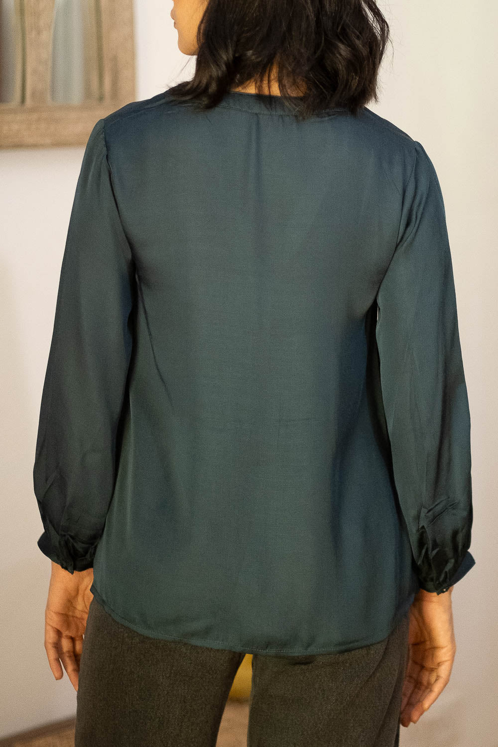 Buy Shirt for Women The Satin Shirt Blouse Deep Teal