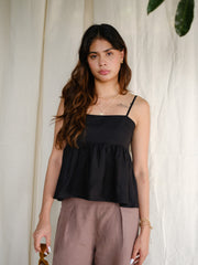 Linen Flared Cami Top
