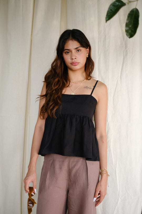 The Linen Flared Cami Top | Creatures of Habit