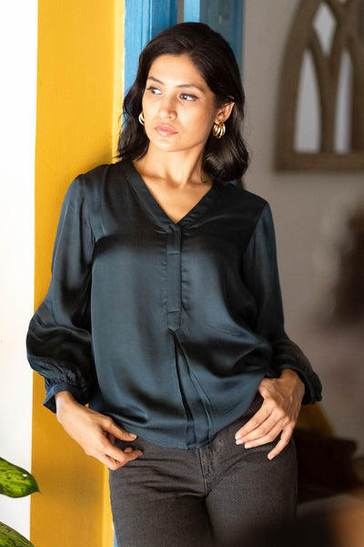 The Modal Satin Shirt Blouse | Creatures of Habit