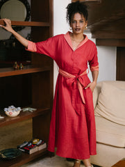 Linen Flared Dress