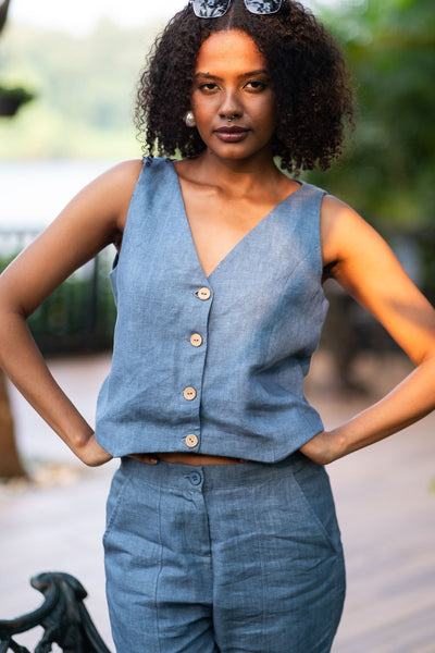 Buy Vintage Denim Vest Womens Blue Jeans Womens Denim Waistcoat Jacket  Vintage Denim Sleeveless Vest Buttoning Online in India - Etsy