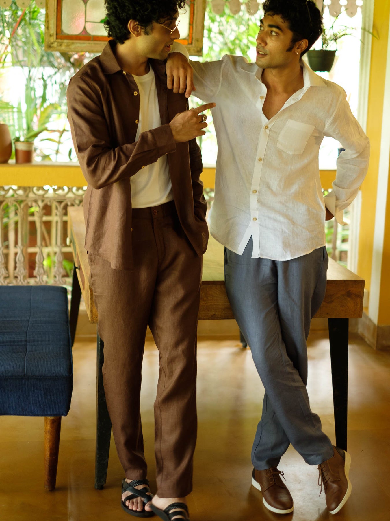 Wildflower Linen Jacket & Lounge Pants