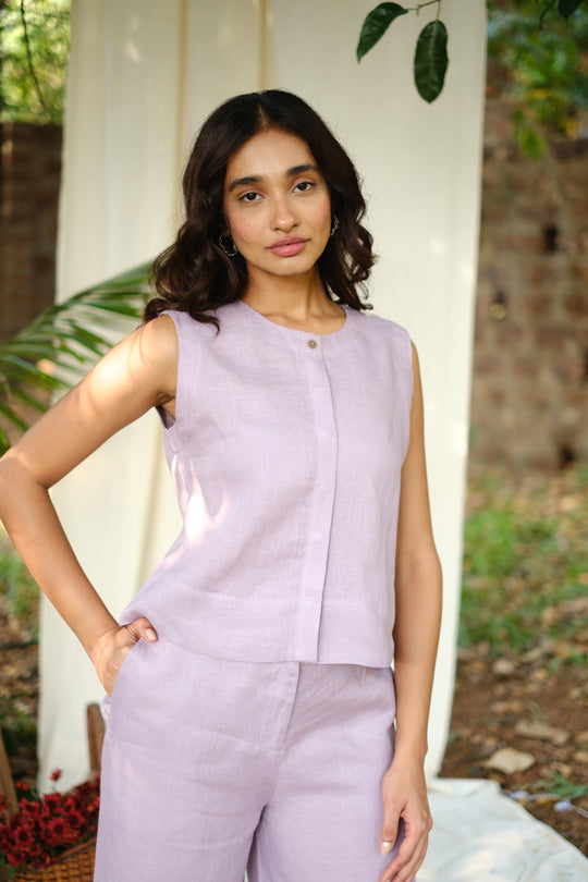 The Linen Sleeveless Shirt | Creatures of Habit
