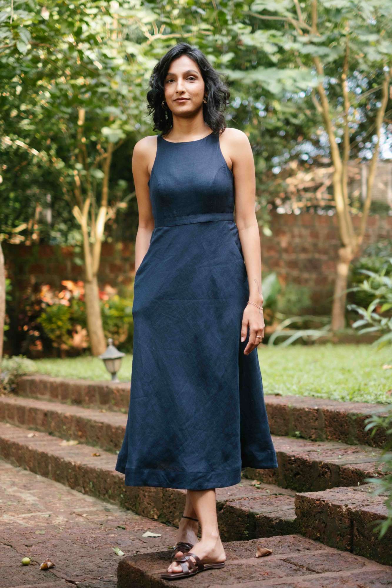 The Linen Cutaway Maxi Dress | Creatures of Habit