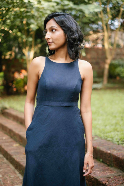 The Linen Cutaway Maxi Dress | Creatures of Habit