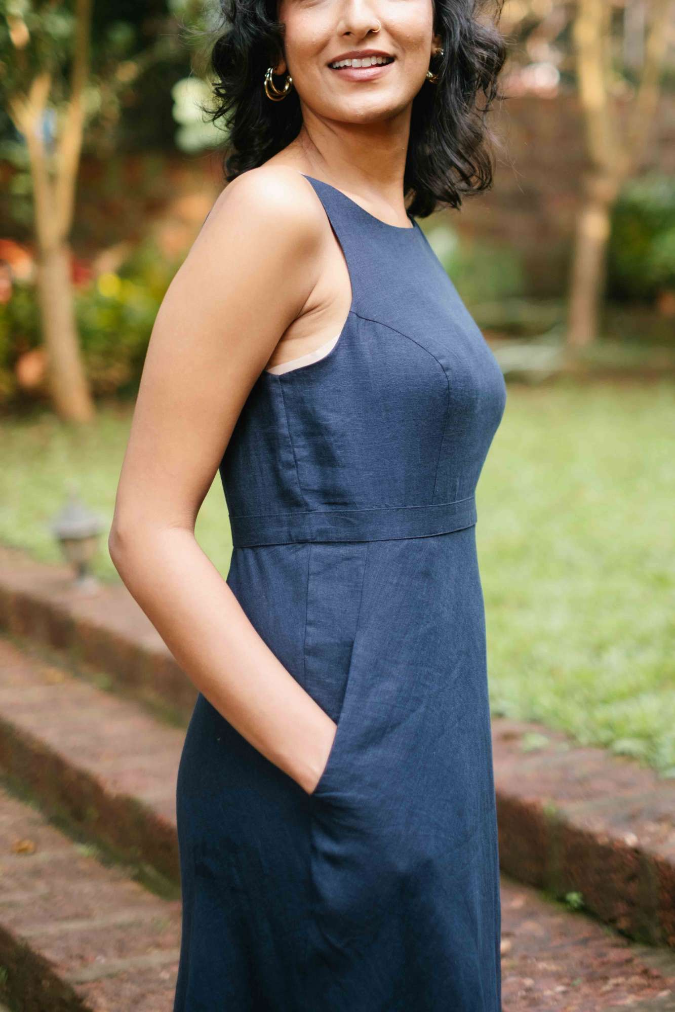 The Linen Cutaway Maxi Dress | Creatures of Habit