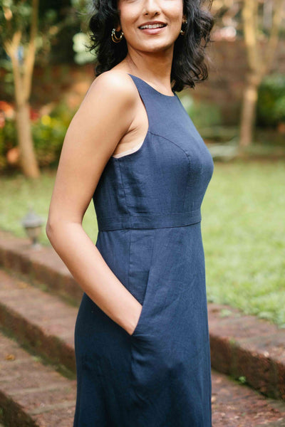 The Linen Cutaway Maxi Dress | Creatures of Habit