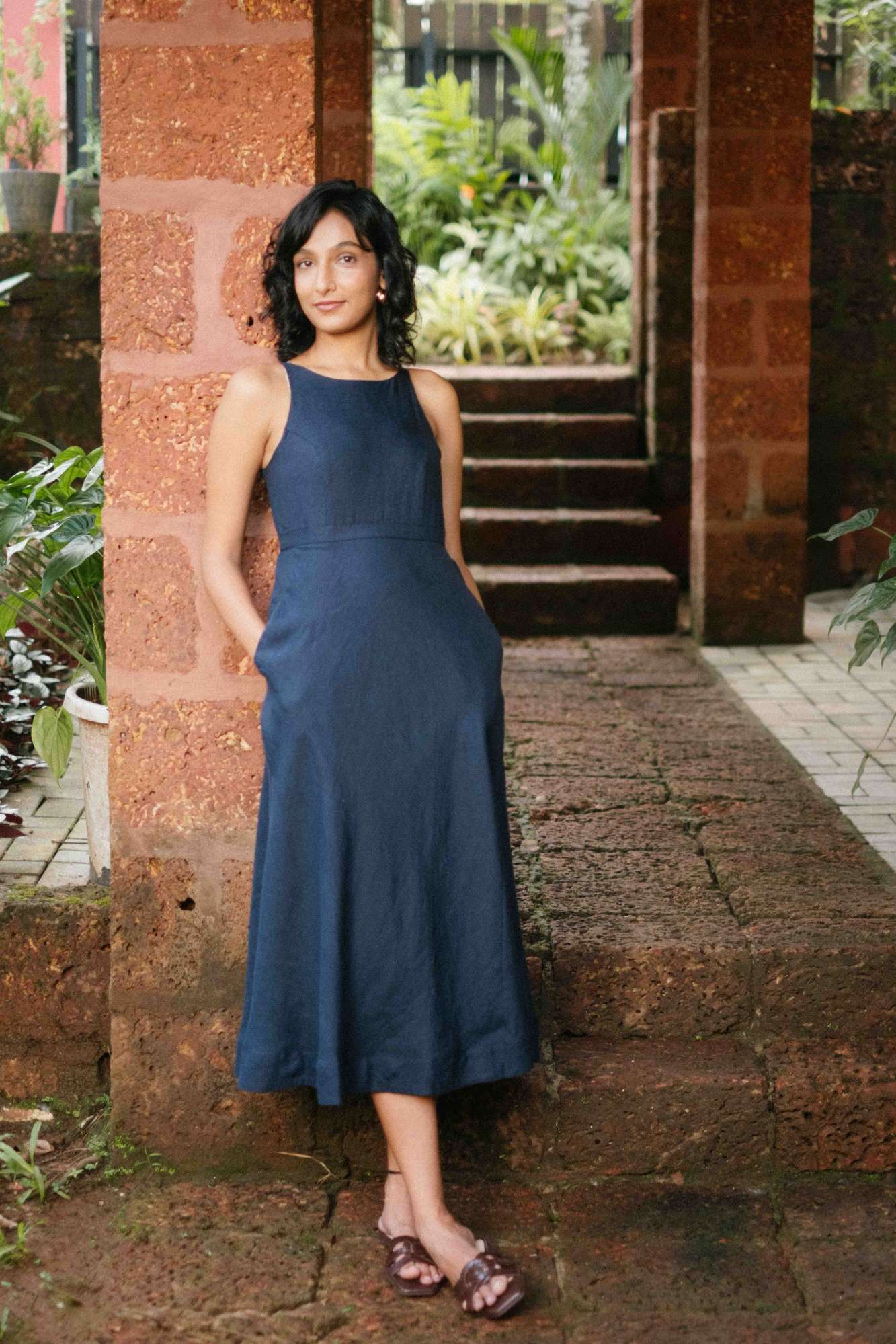 The Linen Cutaway Maxi Dress | Creatures of Habit