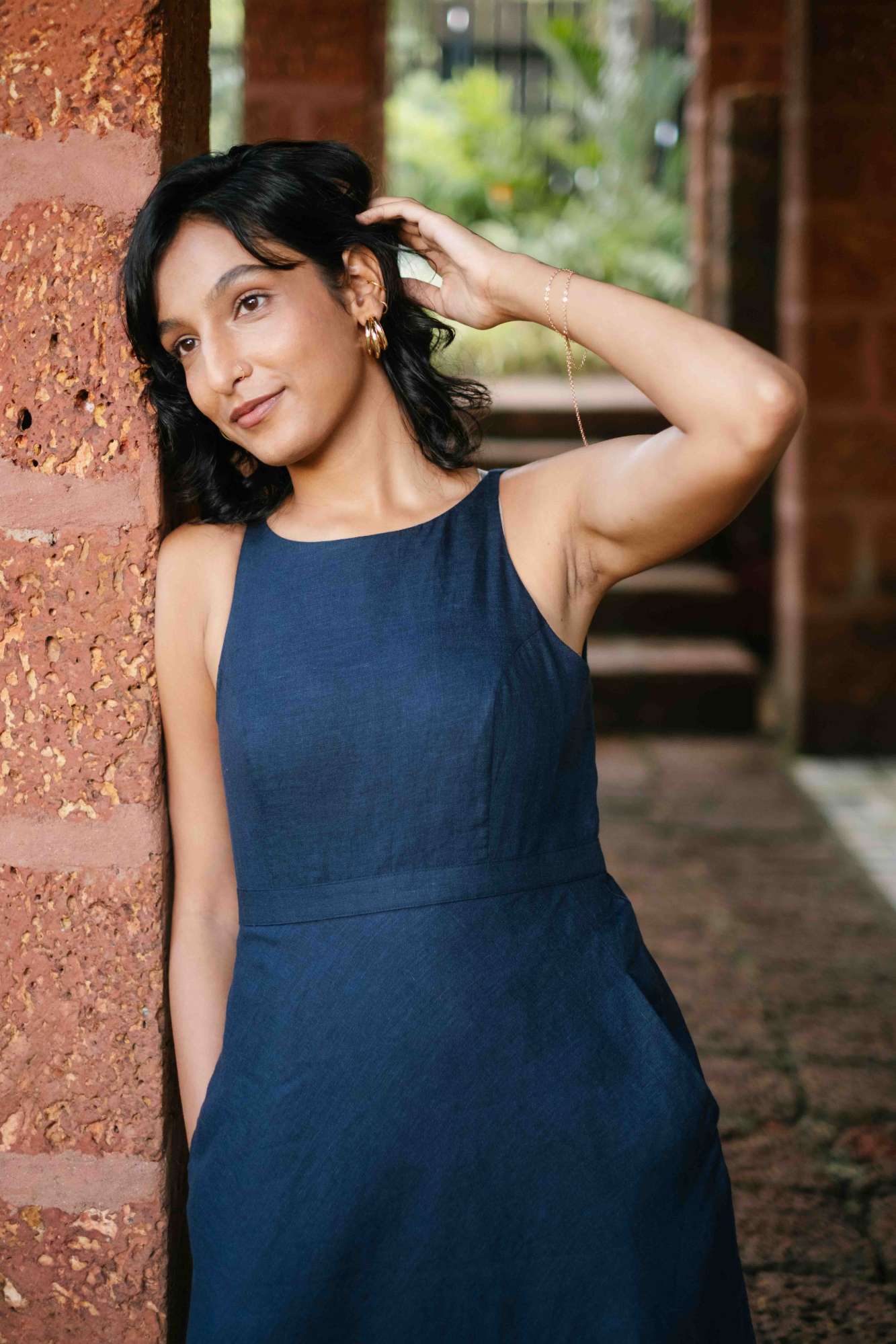 The Linen Cutaway Maxi Dress | Creatures of Habit