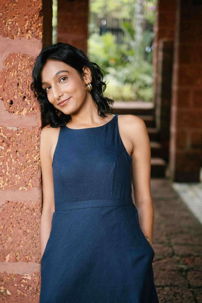 The Linen Cutaway Maxi Dress | Creatures of Habit