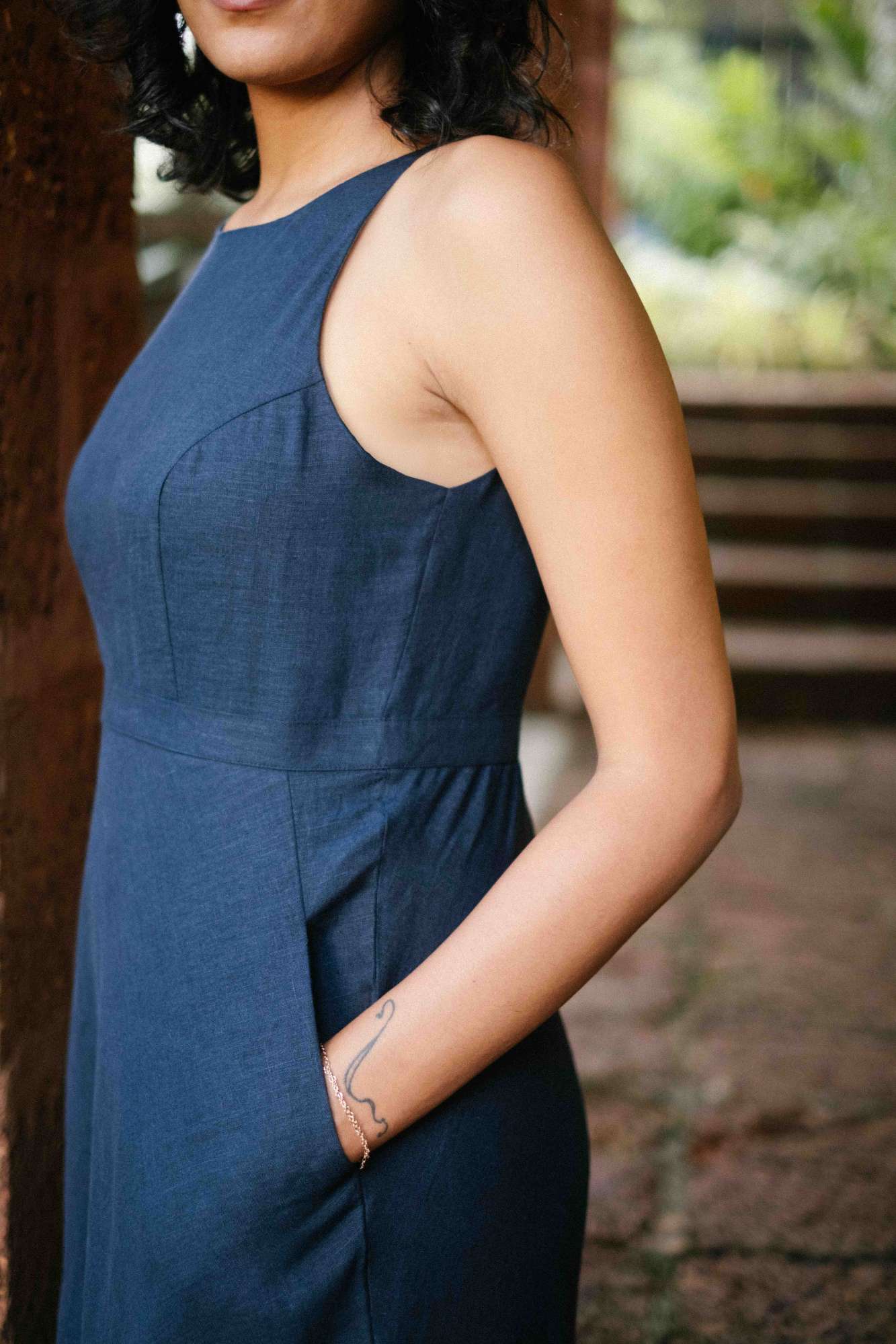 The Linen Cutaway Maxi Dress | Creatures of Habit