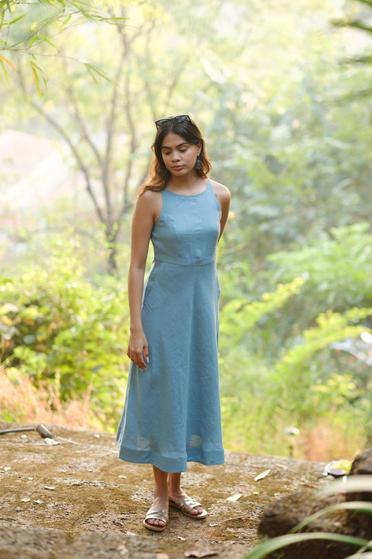 The Linen Cutaway Maxi Dress | Creatures of Habit