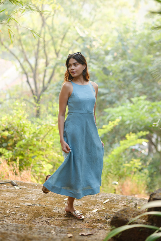The Linen Cutaway Maxi Dress | Creatures of Habit