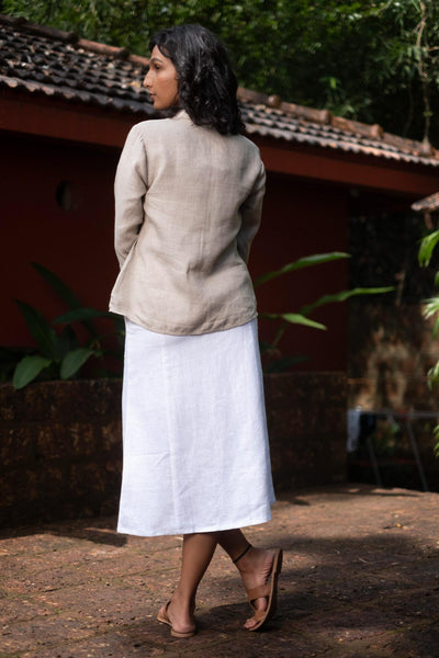 The Heavy Linen Midi Skirt | Creatures of Habit