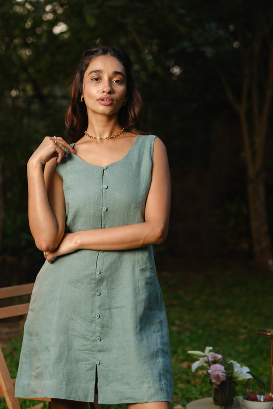 The Linen Mini Dress | Creatures of Habit
