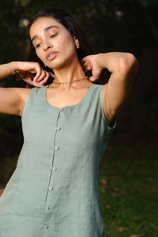 The Linen Mini Dress | Creatures of Habit