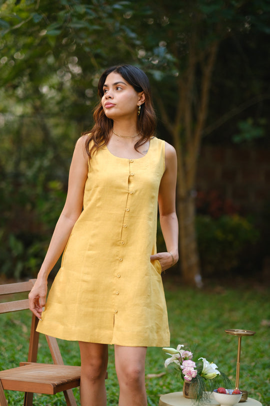 The Linen Mini Dress | Creatures of Habit