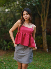 Linen Flared Cami Top