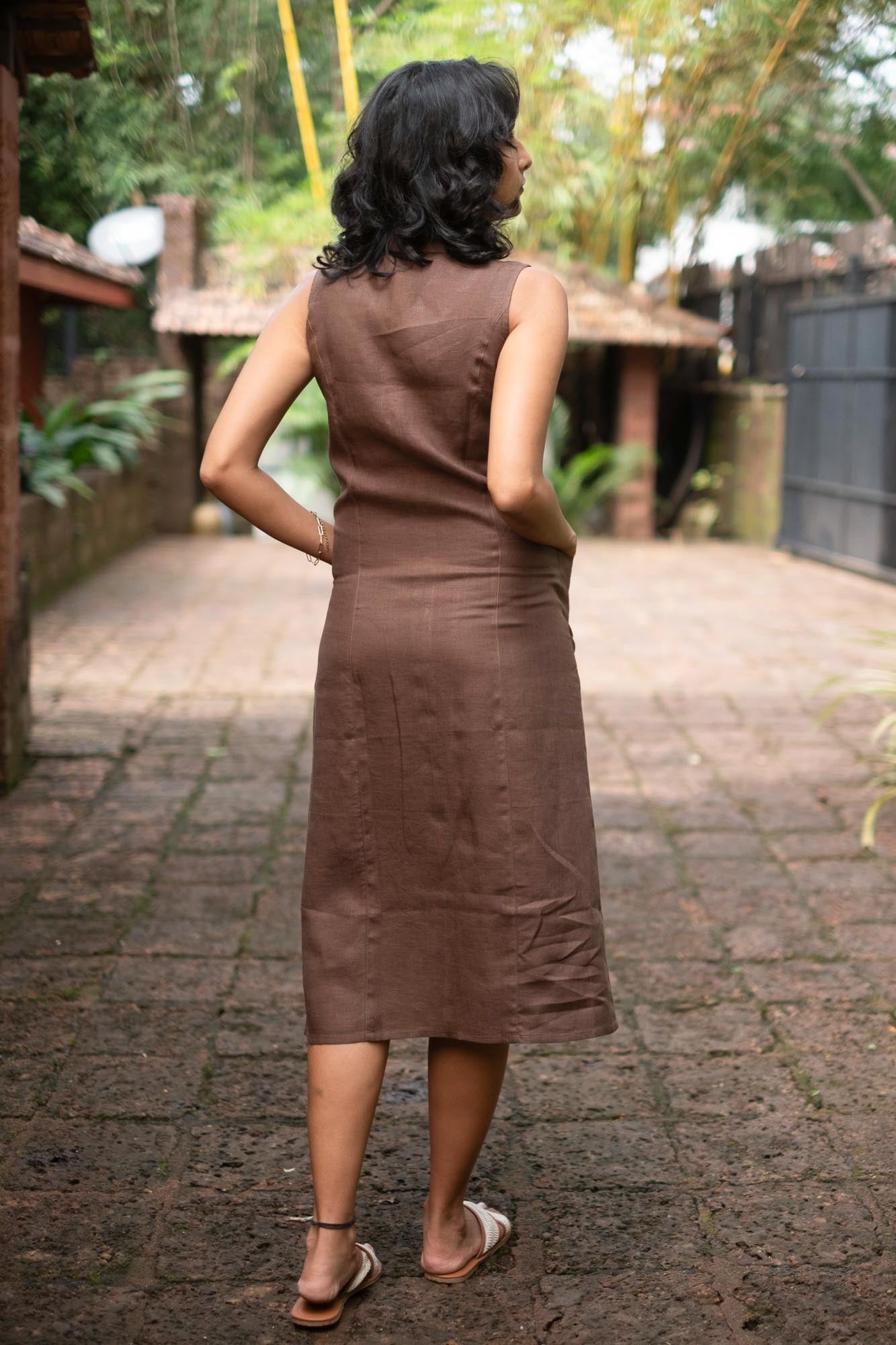 The Linen Notch Collar Dress | Creatures of Habit