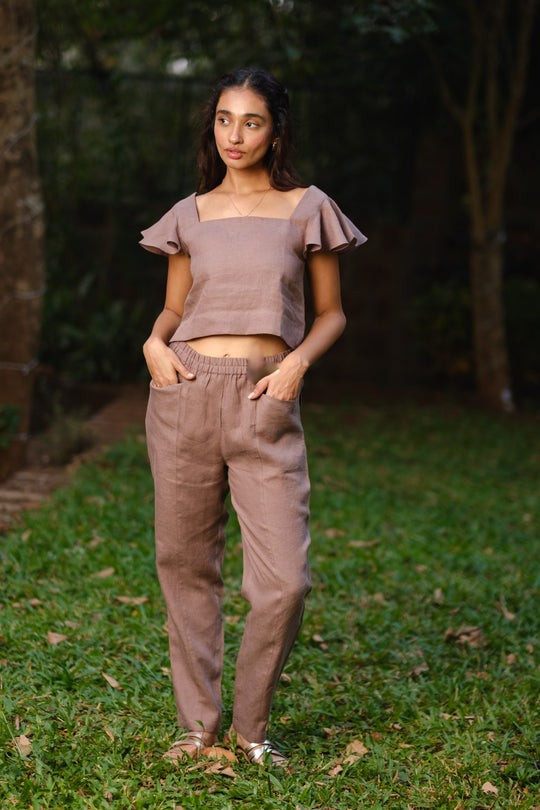 The Linen Ruffle Sleeve Top | Creatures of Habit