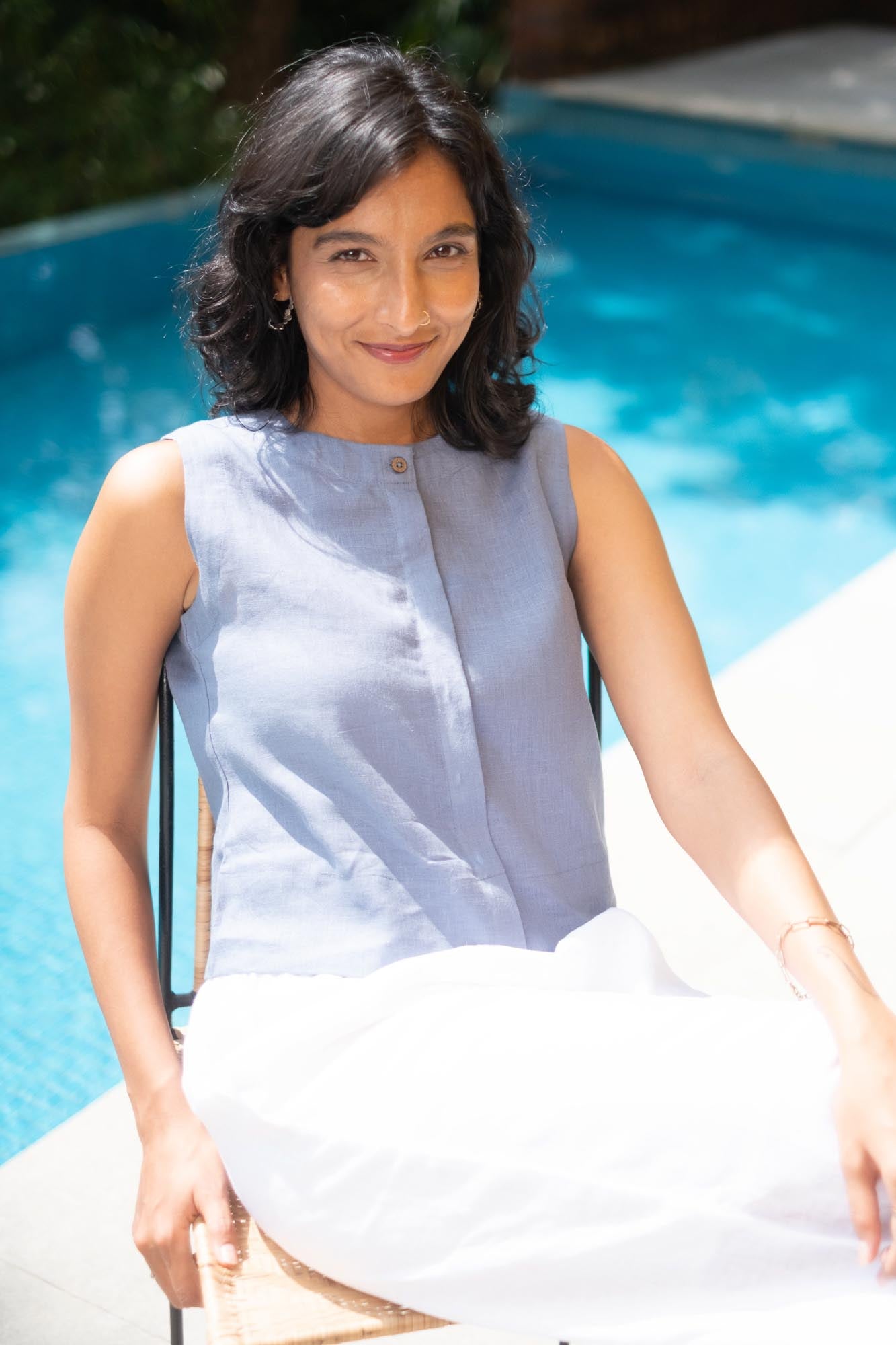 The Linen Sleeveless Shirt | Creatures of Habit