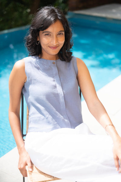 The Linen Sleeveless Shirt | Creatures of Habit