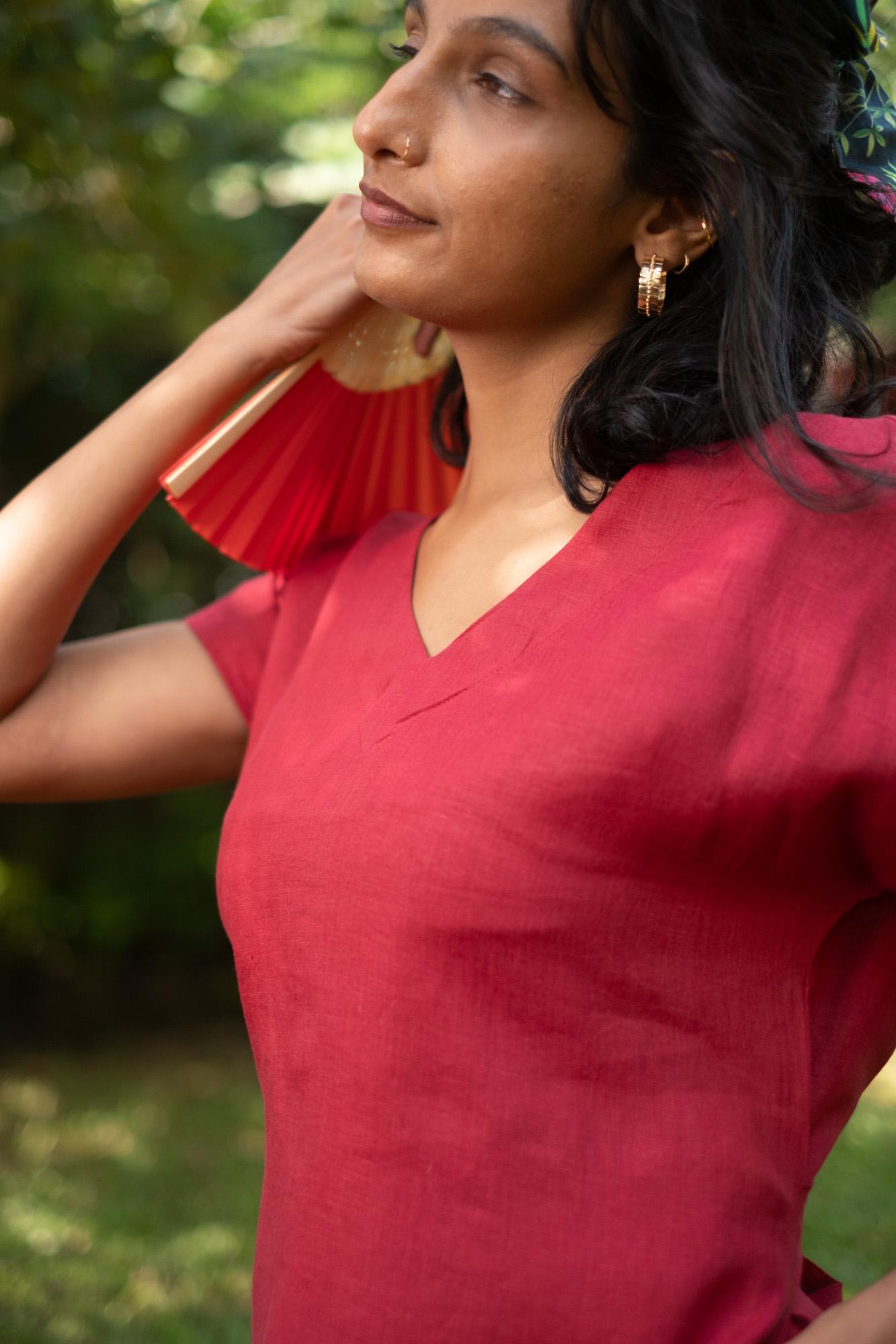 The Linen V Neck Shift Dress | Creatures of Habit