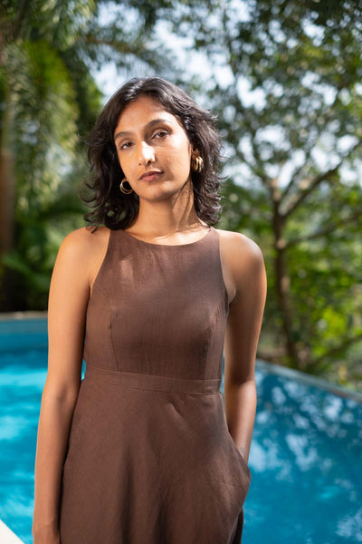 The Linen Cutaway Maxi Dress | Creatures of Habit