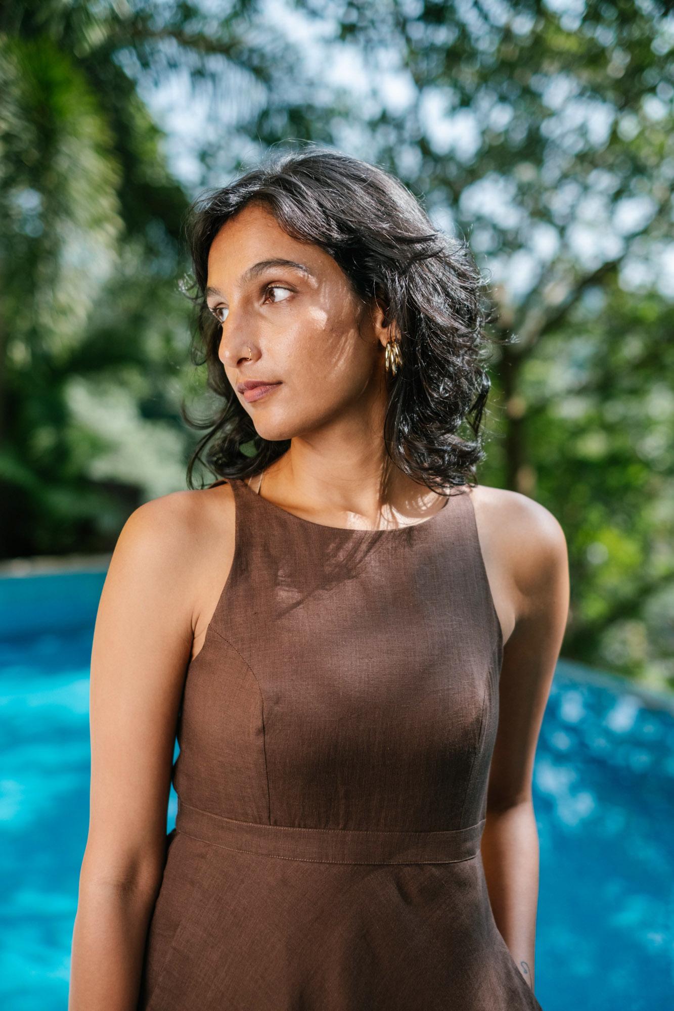 The Linen Cutaway Maxi Dress | Creatures of Habit